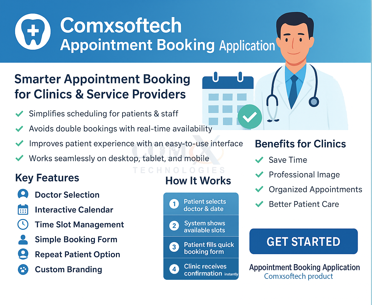 Comxsoftech Appointment Booking Application